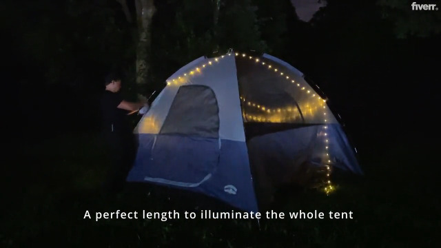 Anpro Solar Camping String Lights 4 in 1: 39.4Ft Ultra Long